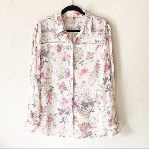Kut from the Kloth | NWOT Sheer Floral Blouse